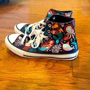Girls Mermaid High Top Converse